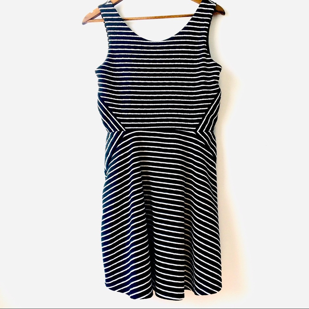 XOXO black/white striped dress
